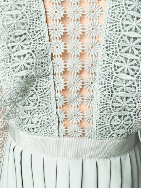 self portrait spiral lace maxi dress