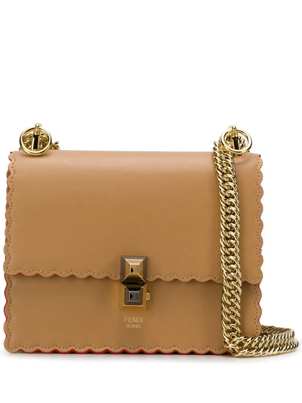fendi kan i mini leather shoulder bag