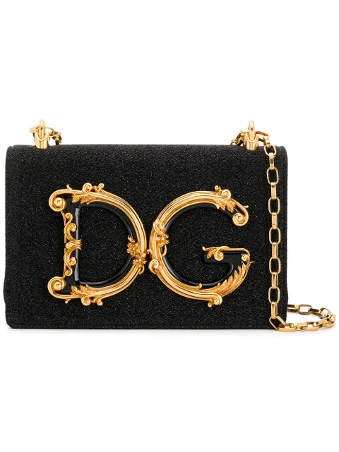 Click to view more detailed imagery on our partner's website Dolce & Gabbana D & G Girls Leather Shoulder Bag In Black