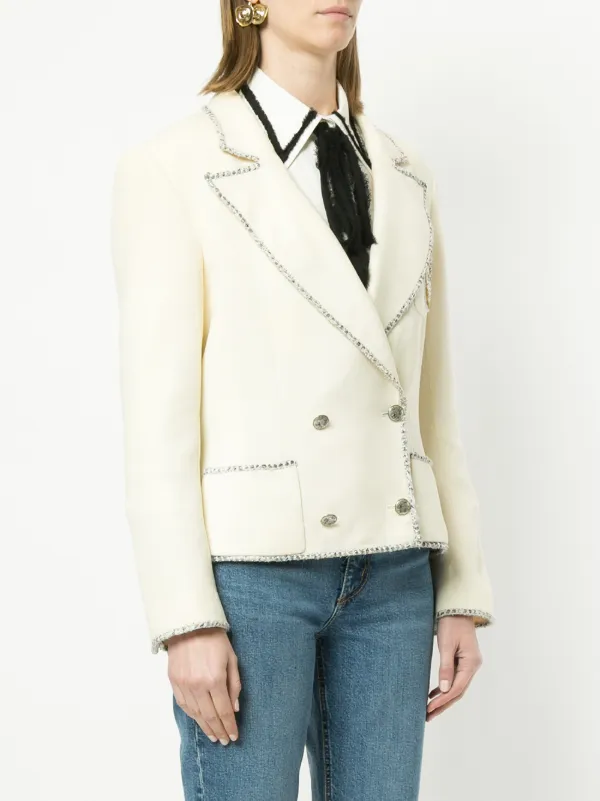 Chanel Pre-owned 2005 Double-Breasted Jacket - White