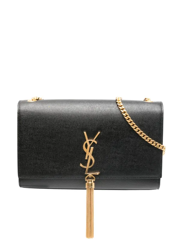 Saint Laurent Medium Kate Leather Shoulder Bag Black FARFETCH CA