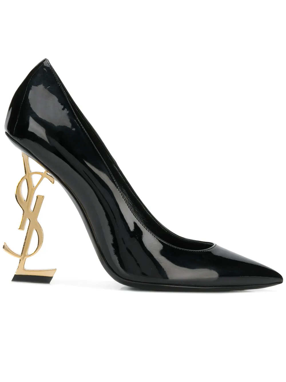 Saint Laurent - Opyum Patent Leather Pumps - Women - Patent Leather/LeatherLeather - 34.5 - Black