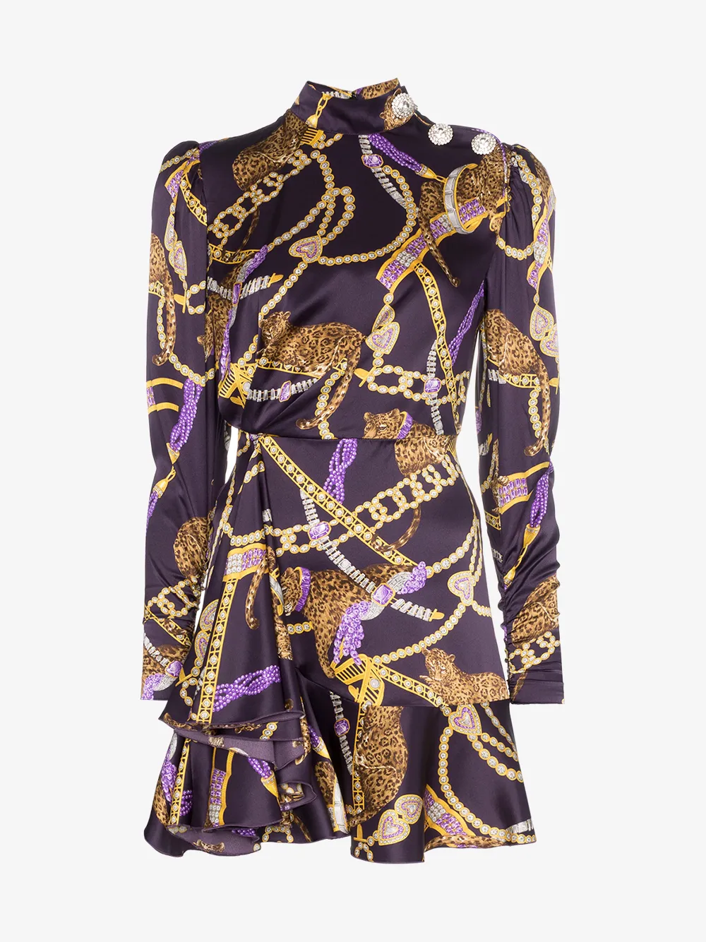 Alessandra Rich Dresses ALESSANDRA RICH PRINTED SILK MINI DRESS
