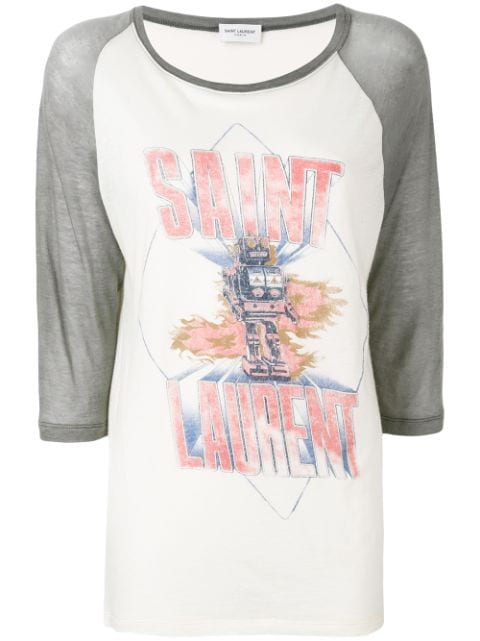 saint laurent baseball tee