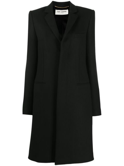Saint Laurent single breasted mid-length coat