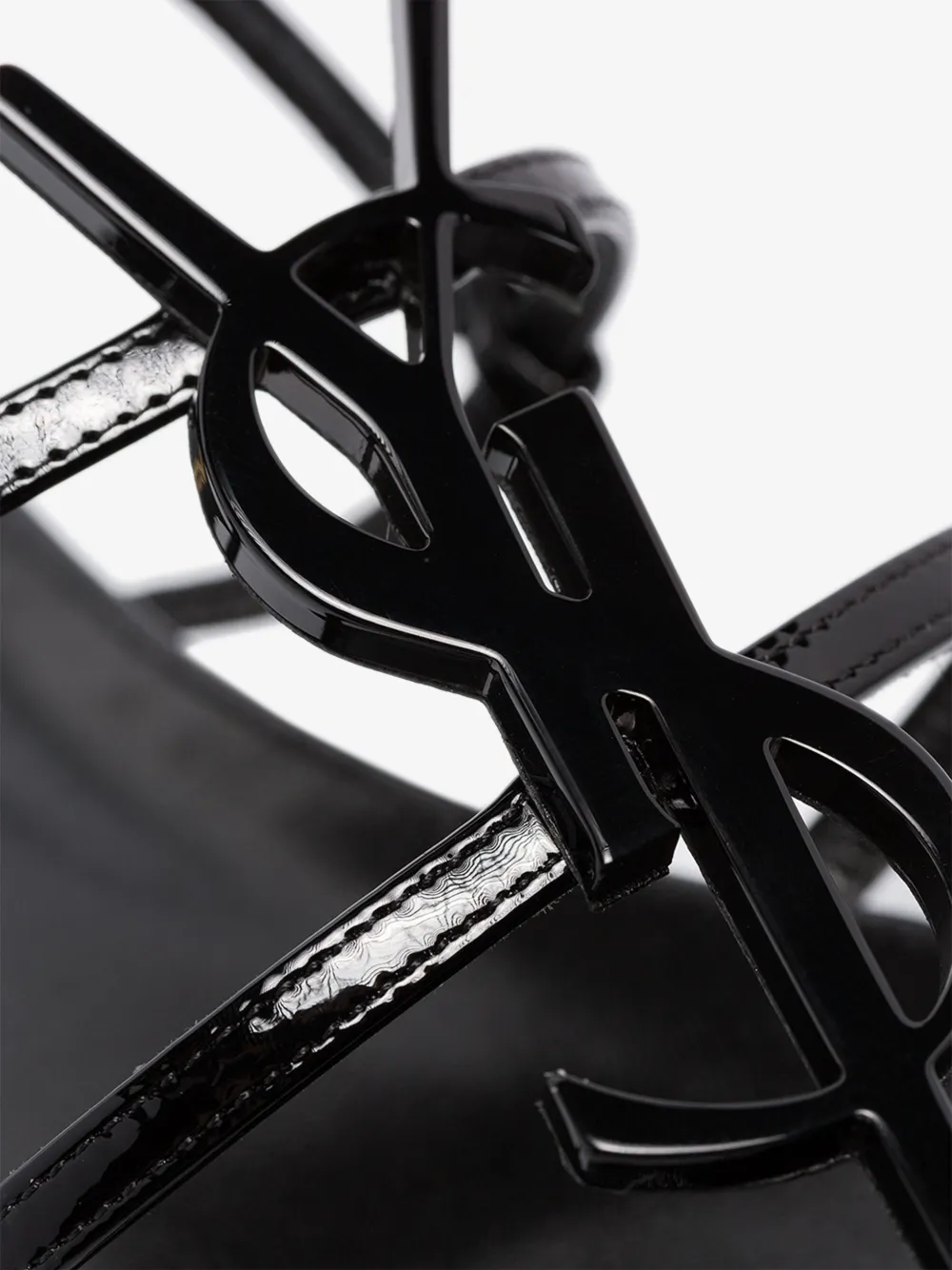 SAINT LAURENT SAINT LAURENT CASSANDRA LOGO SANDALS,5522450NPVV13510807