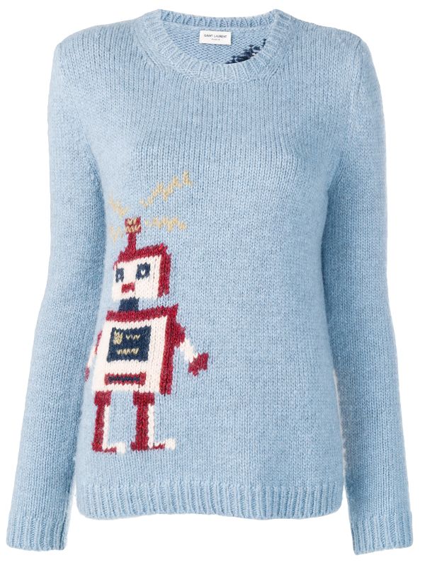 saint laurent robot sweater