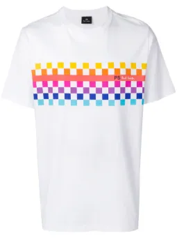 Camiseta xadrez color block