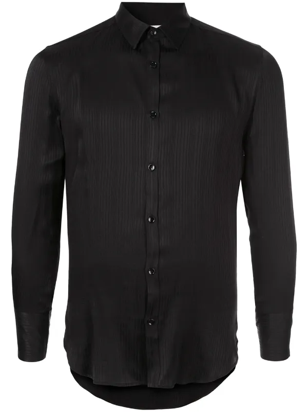 skinny fit black shirt