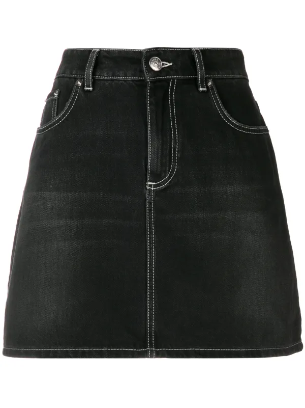cheap black jean skirt