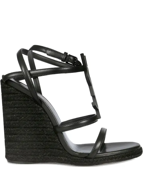 Saint Laurent sandalias Cassandra con cuña de 115mm