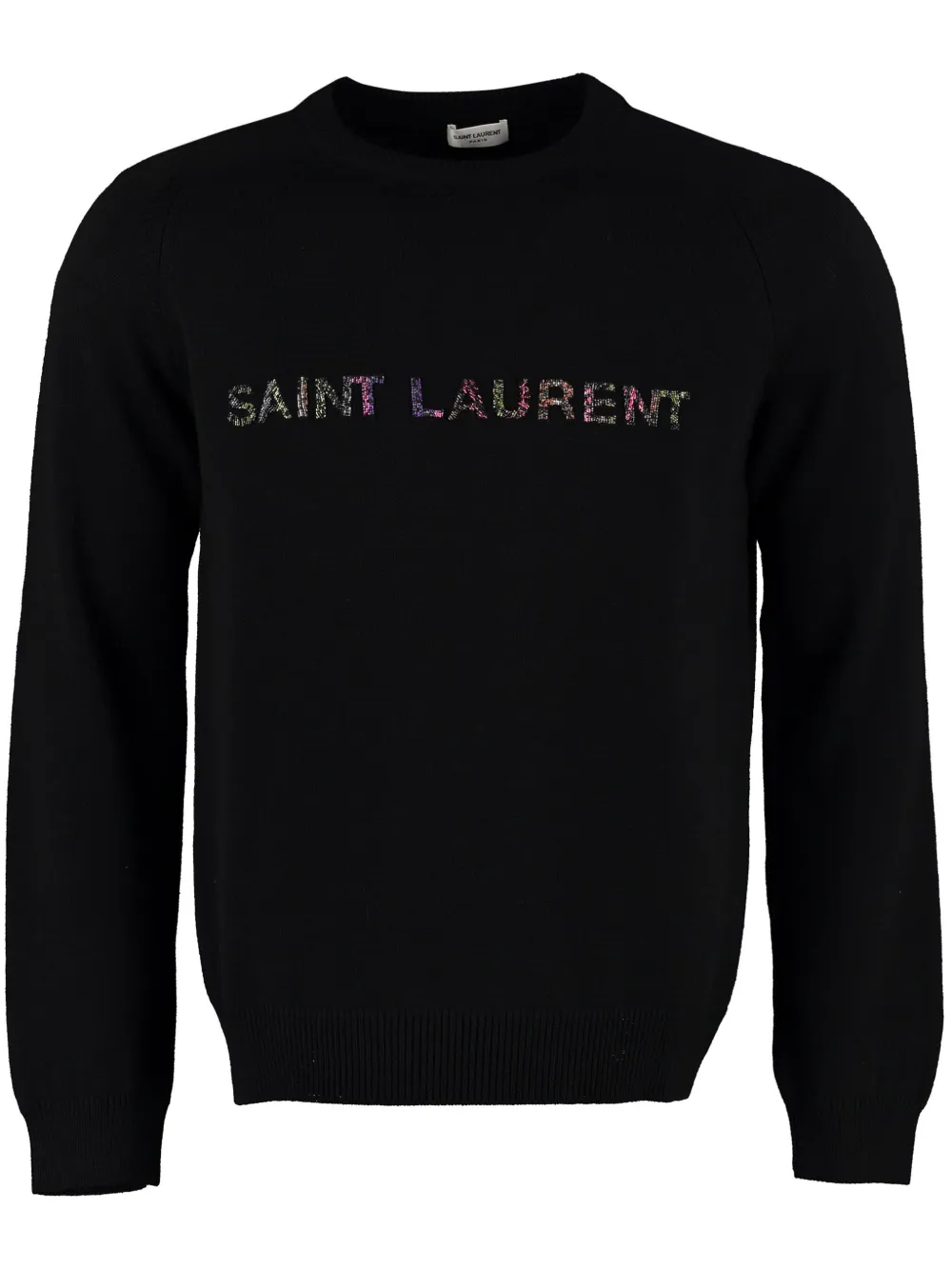 Saint Laurent Pullover mit Logo-Stickerei - Schwarz