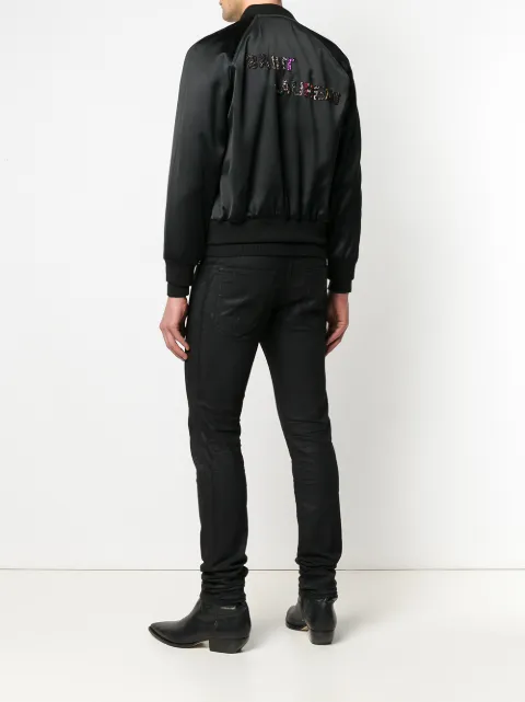 ysl letterman jacket