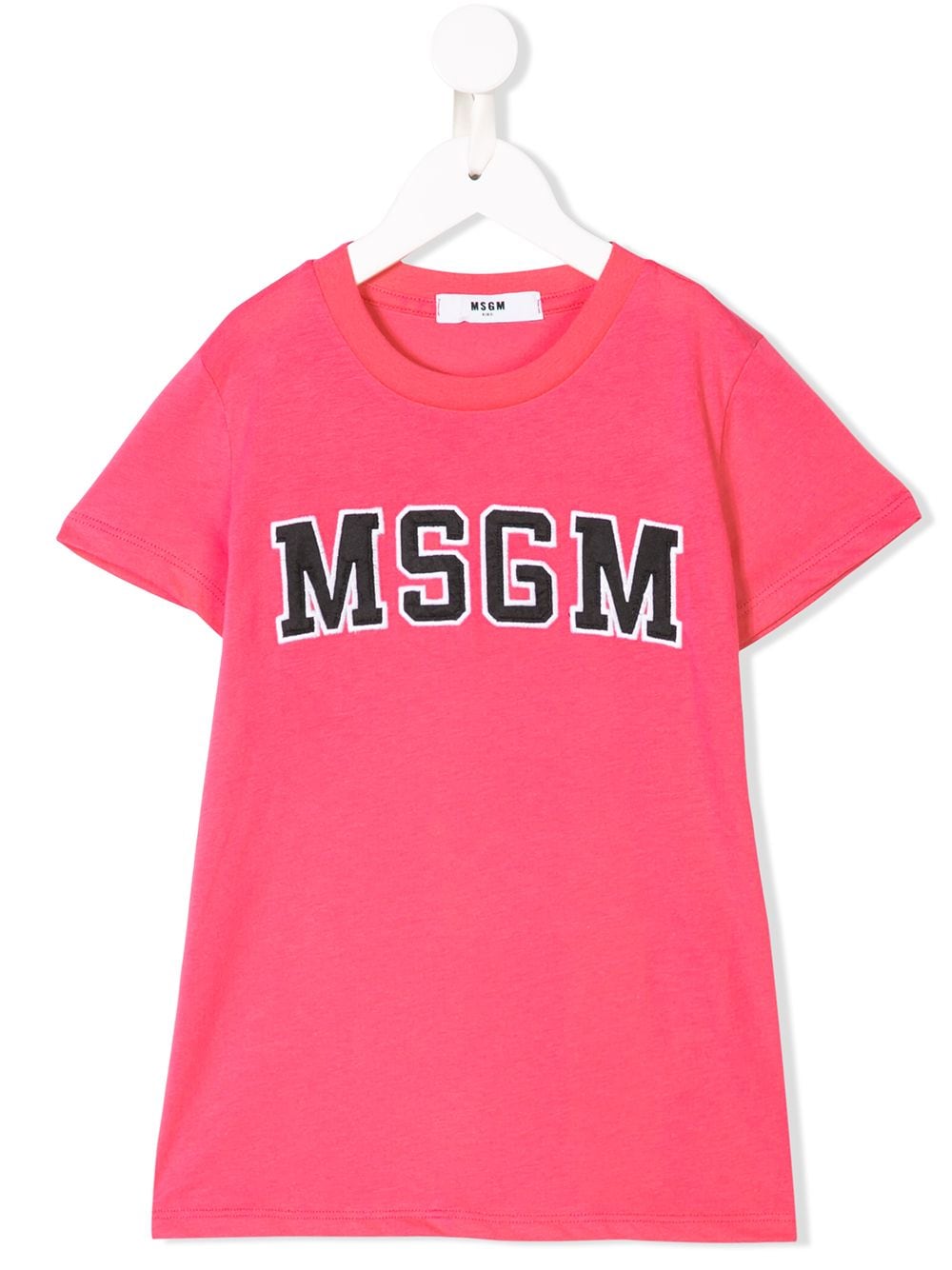 фото Msgm kids футболка с вышитым логотипом