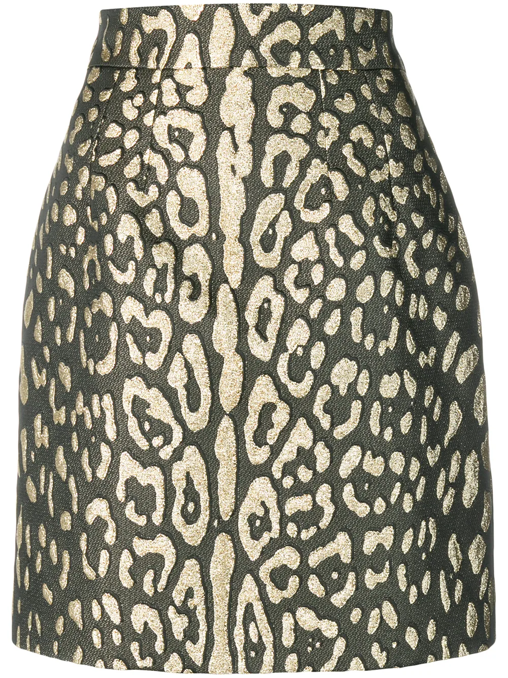 Dolce & Gabbana metallic leopard-print mini skirt | Black | Image 1