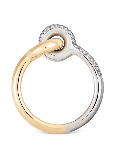 Charlotte Chesnais 18kt yellow and white gold Maxi Twin Pave diamond ring
