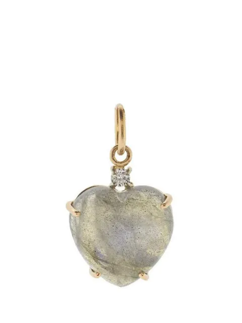 Irene Neuwirth 18k gold Heart diamond and labradorite necklace