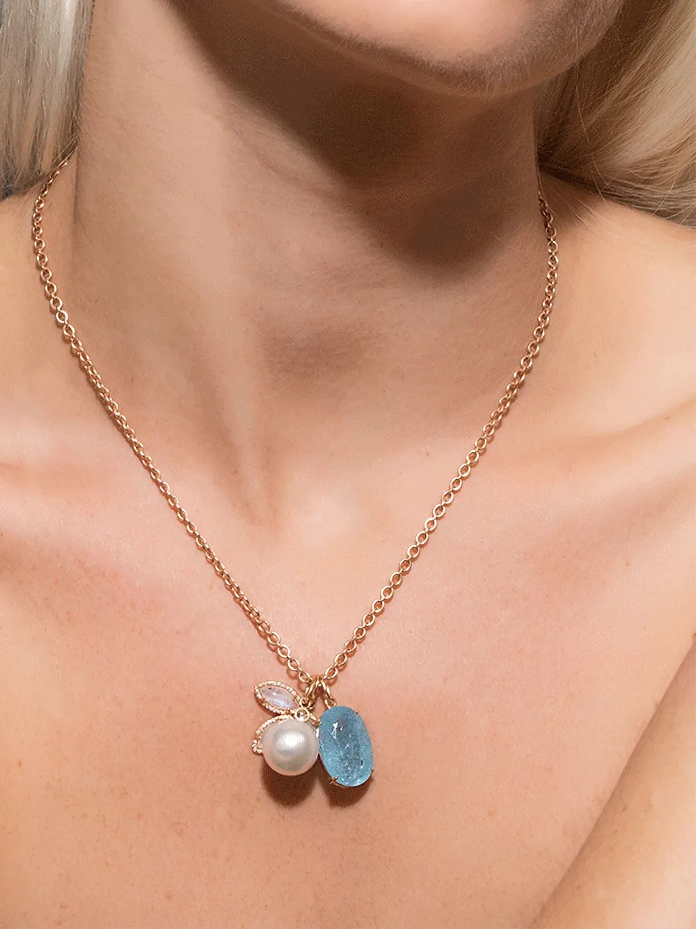 Irene Neuwirth 18k rose gold South Sea pearl and diamond necklace | Image 2