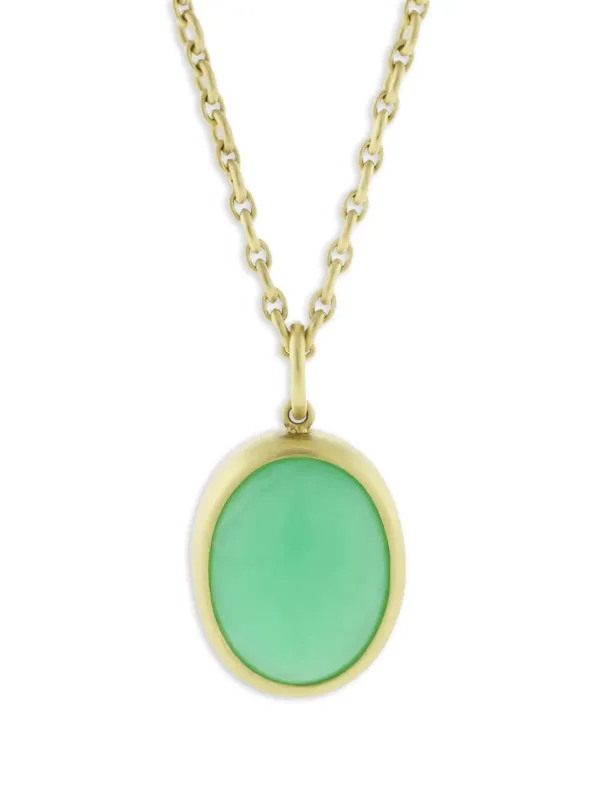 Irene Neuwirth 18K Yellow Gold Chrysoprase Pendant