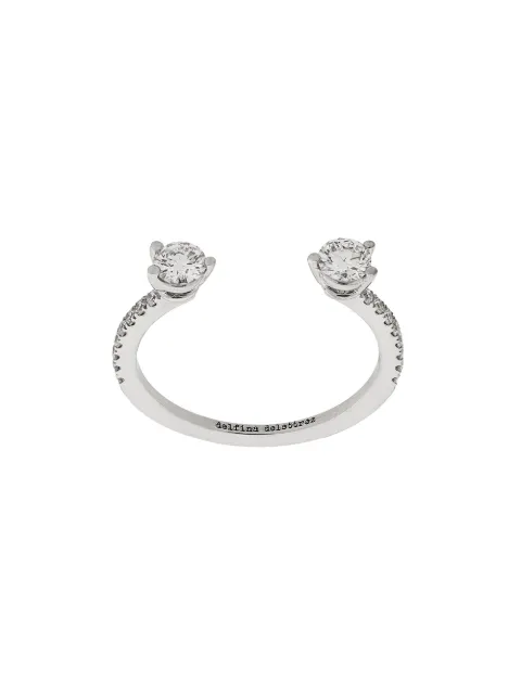 Delfina Delettrez 18kt white gold Dots Diamond Pave ring