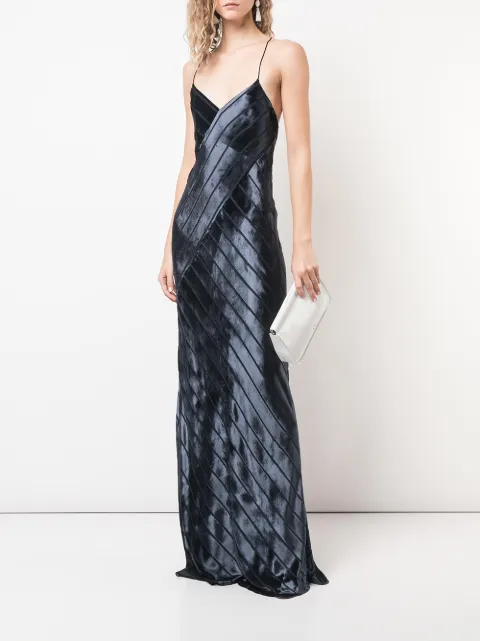 michelle mason bias maxi gown