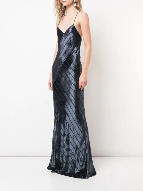michelle mason bias maxi gown