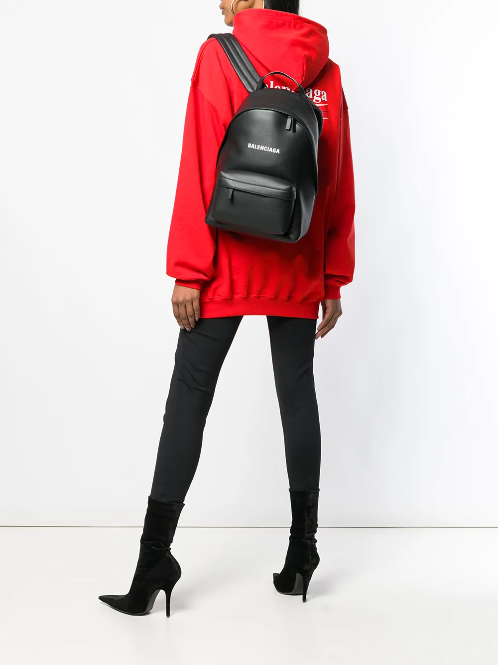  Balenciaga Kapuzenpullover Mit Logo   Rot 