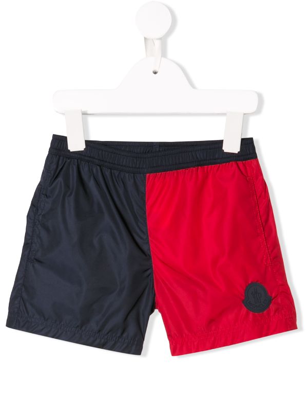 moncler red swim shorts