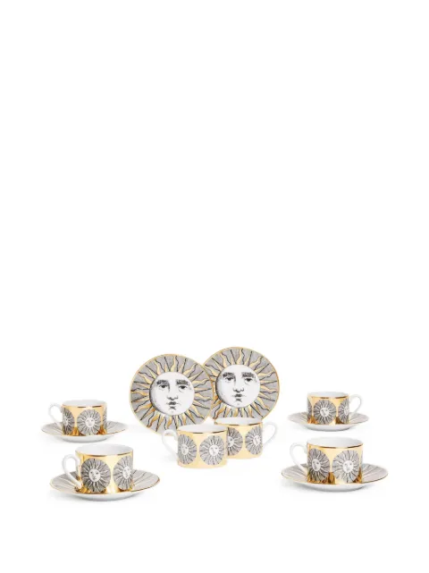 Fornasetti set de 6 tazas de té Sole
