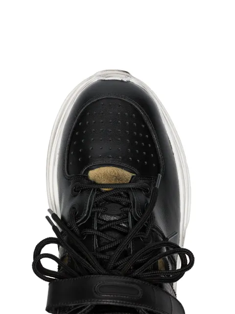 MAISON MARGIELA MAISON MARGIELA DISTRESSED CHUNKY SOLE SNEAKERS - BLACK
