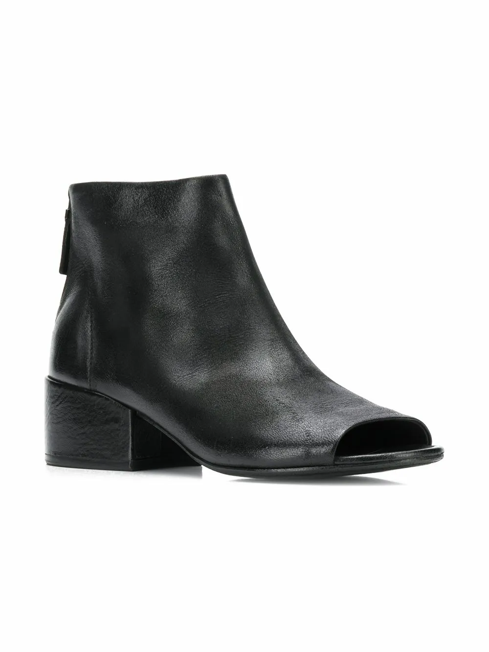 open toe ankle boots low heel