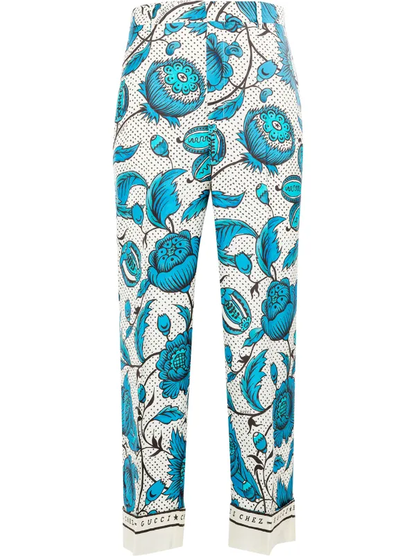 gucci print trousers