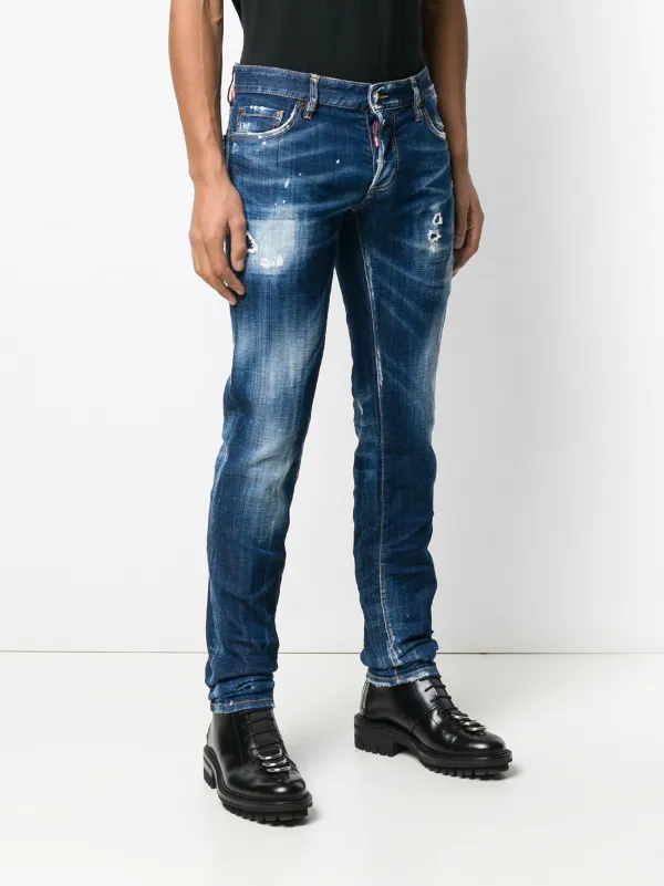DSQUARED2 Clement jean ダメージ加工 イタリア製 50 DSQUARED2 Clement Distressed Jeans | Blue | FARFETCH