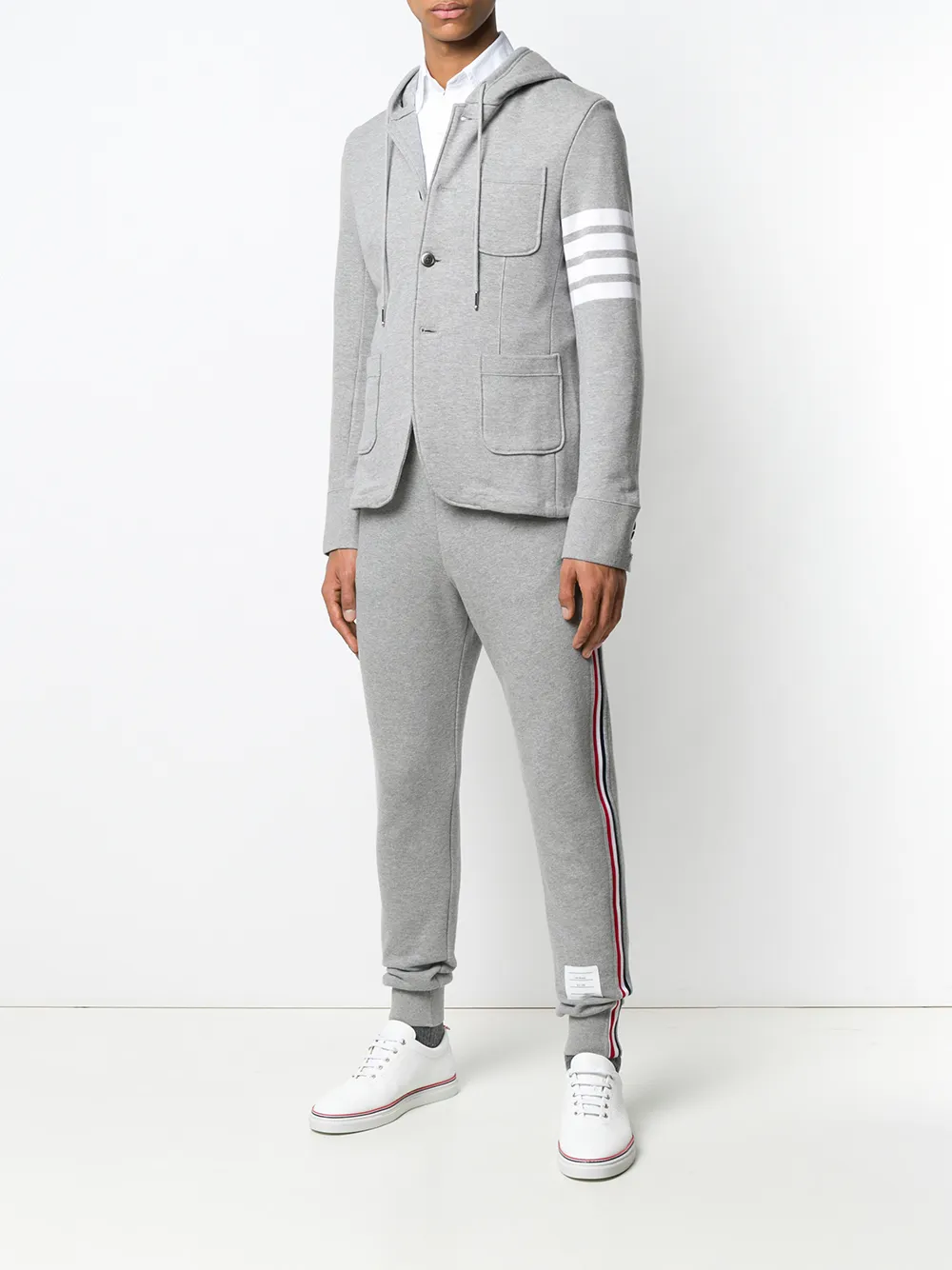 Thom Browne Sportjas met capuchon - Grijs