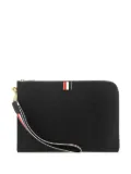 Thom Browne medium RWB-strap gusset clutch - Black