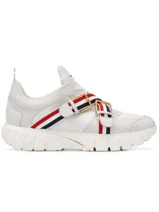 Thom Browne Rwb Webbing Raised Running Shoe Farfetch