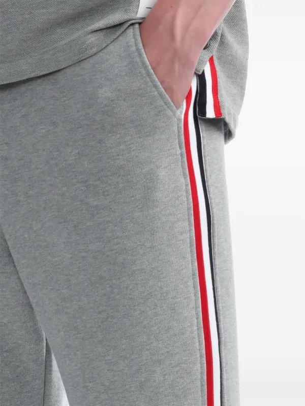 Thom Browne RWB Stripe-trimmed Track Pants | Grey | FARFETCH