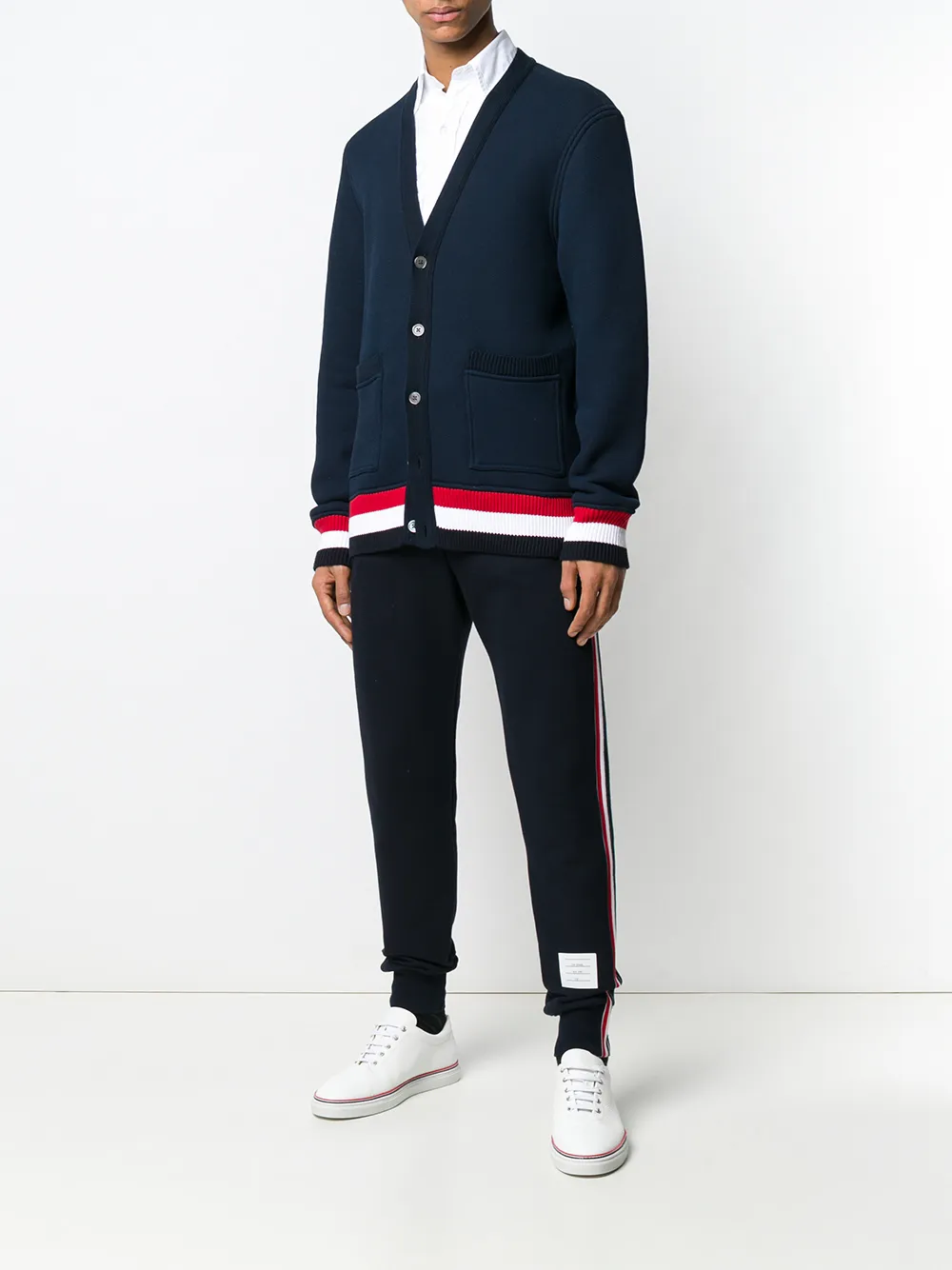 Thom Browne Trainingsbroek met RWB-streep - Blauw