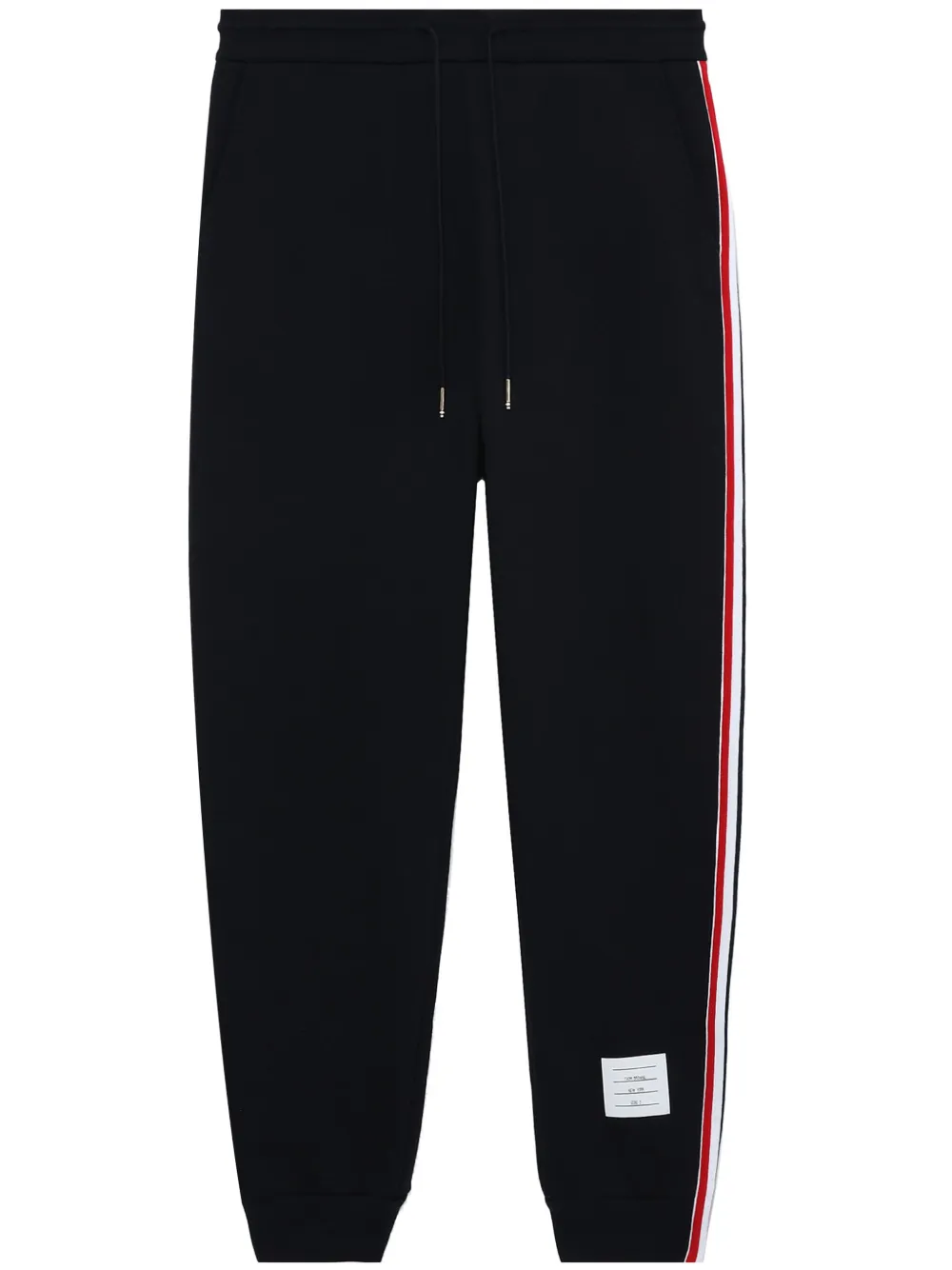 Image 1 of Thom Browne RWB stripe loopback track pants