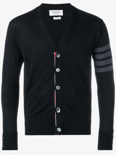 Thom Browne merino wool 4-Bar classic V-neck cardigan