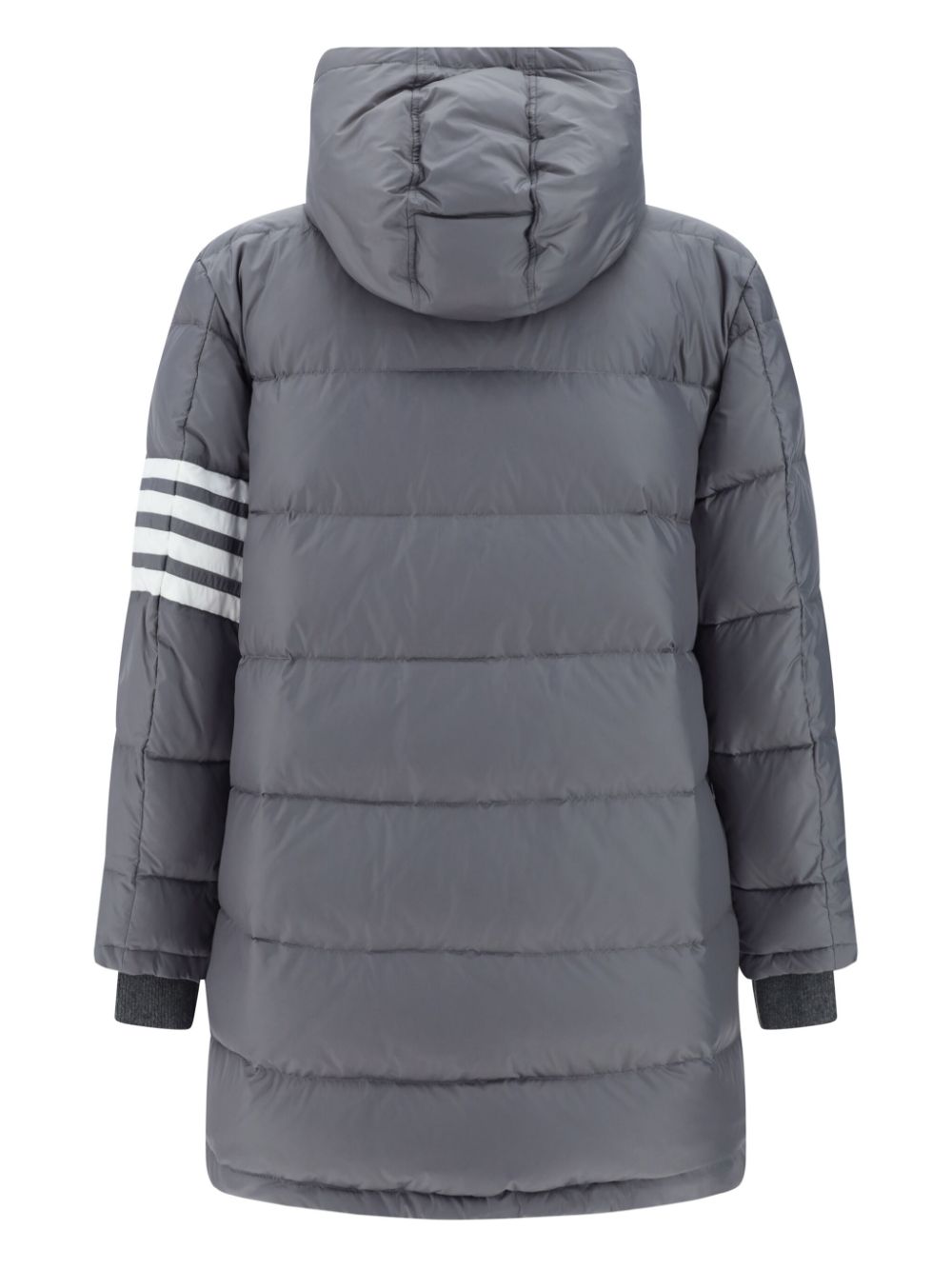 Thom Browne 4-Bar down hooded coat - Grey