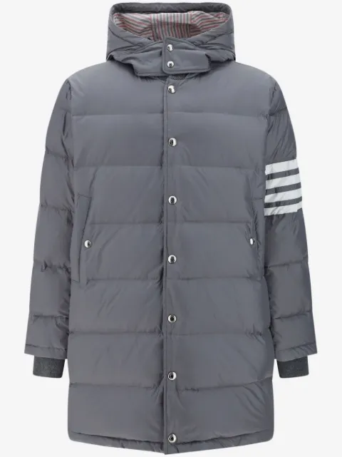 Thom Browne 4 条纹哑光大衣