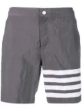 Thom Browne 4-bar Solid Tech Swim Short - Grey