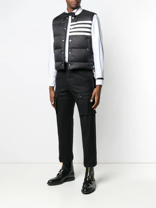 Thom Browne 4-bar Matte Nylon Down Vest 