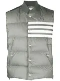 Thom Browne 4-bar Matte Nylon Down Vest - Grey