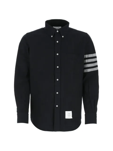 Thom Browne flannel 4-bar long-sleeve shirt