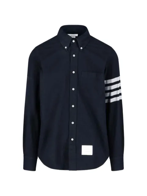 Thom Browne chemise en flanelle à manches longues et 4 bandes signature