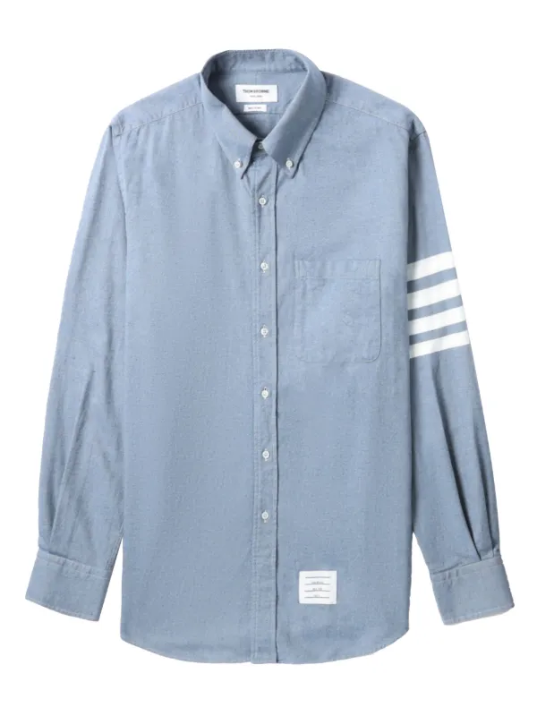 THOM BROWNE ライトブルー コットンシャツ Thom Browne 4-Bar button-down Shirt | Blue | FARFETCH