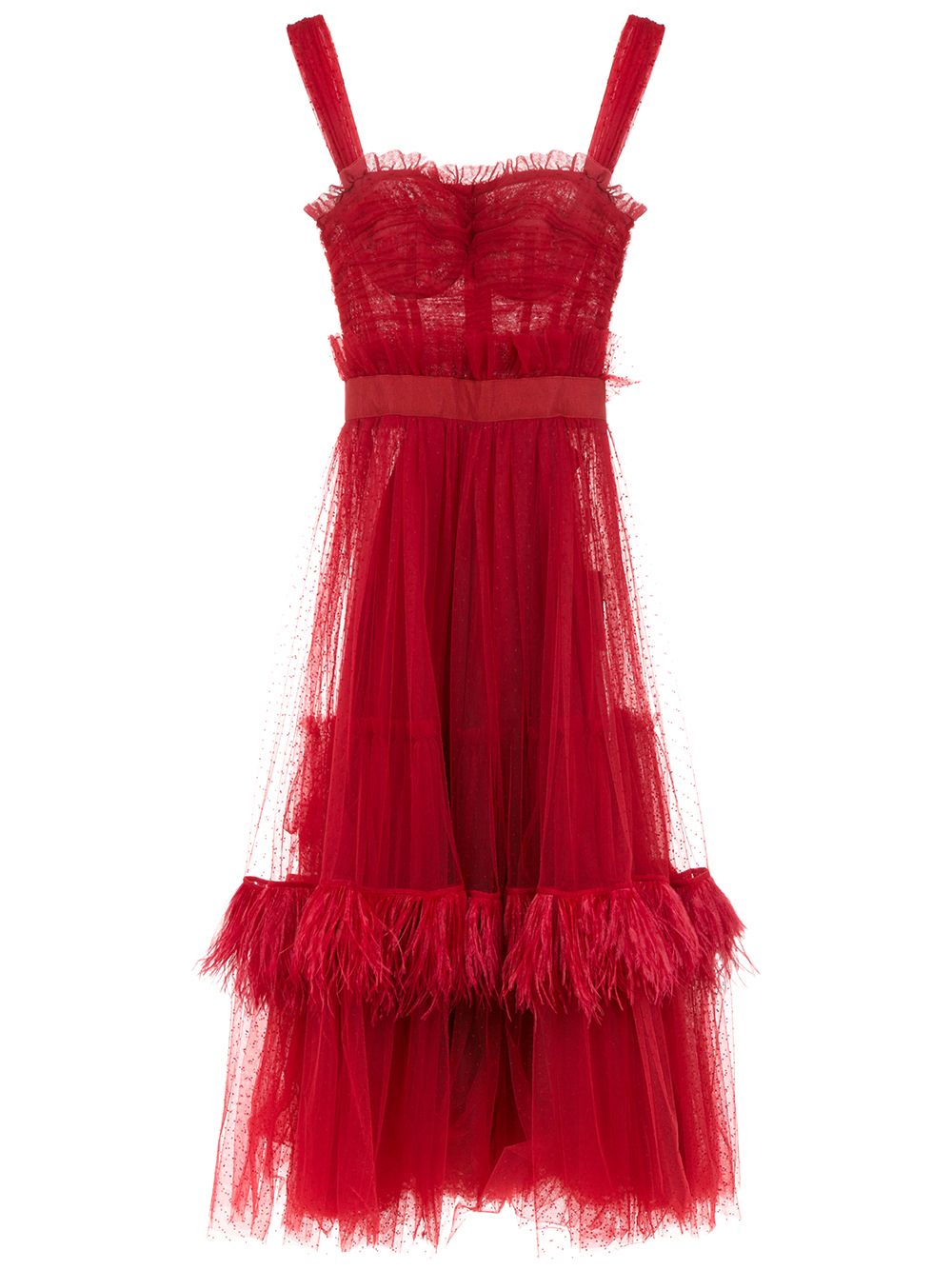 Dolce & Gabbana ruffle-trimmed Tulle Dress - Farfetch