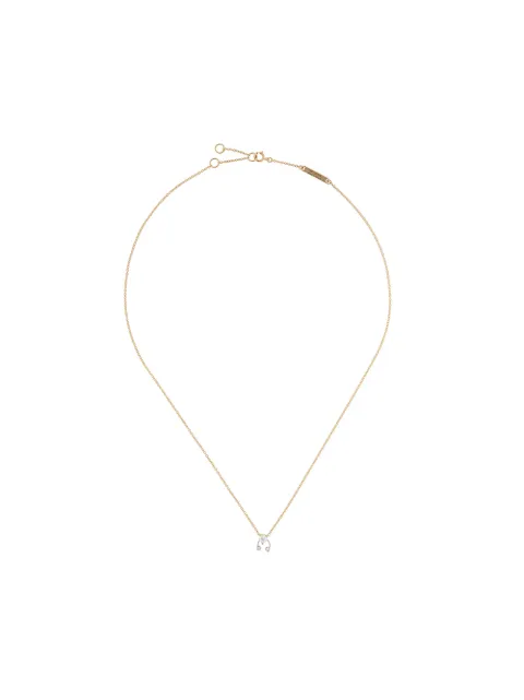 Delfina Delettrez collar Two In One en oro y oro blanco 18kt con diamantes